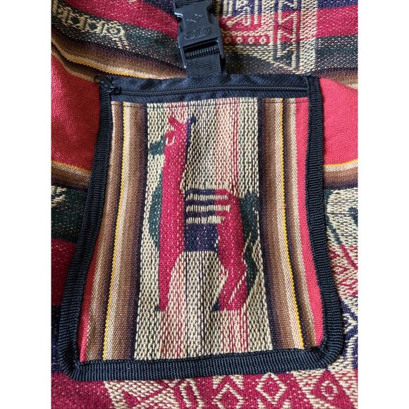 Peruvian Manta Boho Backpack Colorful Tribal Aztec Southwest Llama Hippie Ethno - Picture 2 of 9
